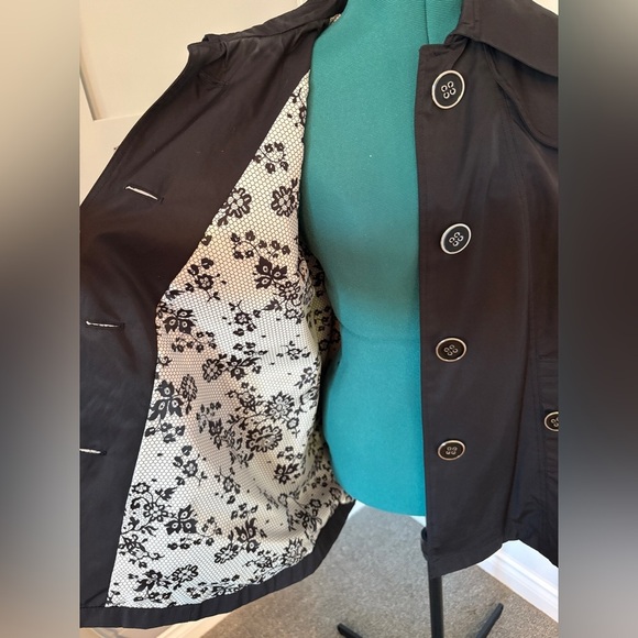 GUESS Black Trench Style Coat - Picture 9 of 12